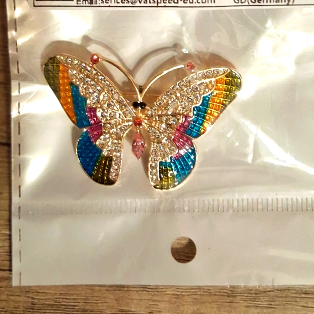 Colorful Butterfly Brooch